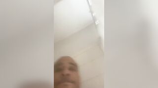 In the bathroom