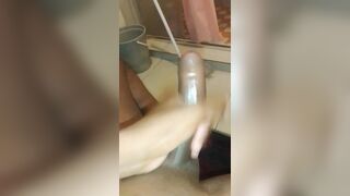 Demonstrating a tiny spunk before going to work