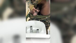 Military Marine Jeek off in shower