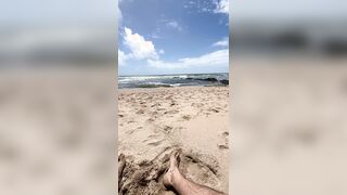 Onanism and public climax at Praia das Avencas - 1st day of the Bathing Season
