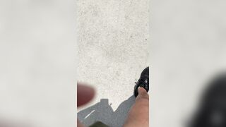 Public penis full salute show