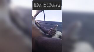 Toying with my phat sausage in the van