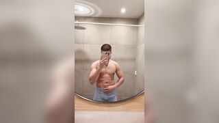 Massive Bone Teenager unboxing his hard-on