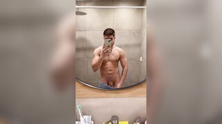 Massive Bone Teenager unboxing his hard-on