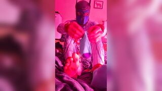 Self restrain bondage breath manage puppy leash kink soles band chains
