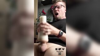 Swift ejaculation, I boned myself with a faux fuckbox
