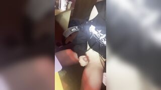 Goth Gayboy finishes off on camera