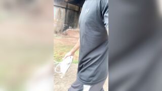 Alpha masculine with enormous stiffy ambling down the street in trousers sans lingerie with the volume displaying
