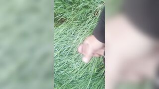 Draining off and spunk outside