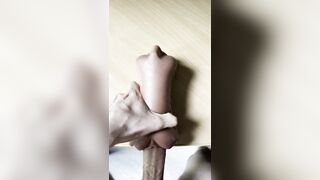 Porked and popshot inwards a condom vulva