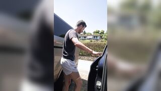Switch in public naked man