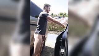 Switch in public naked man