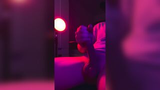 Solo boy masturbating off rock hard man rod in this night