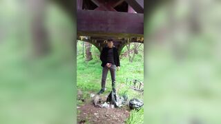 Jizzing Under a Bridge