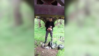 Jizzing Under a Bridge