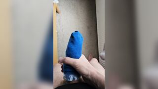 Homemade wood masturbator hard-on plaything. Daddies ginormous man meat is rigid.