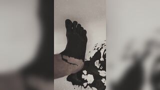 Tattooed foot ritual taunt