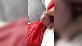 Plump Man Strokes Off , Solo Spunk Blast , Lil Fuck-stick , Cum shot , Masculine groan