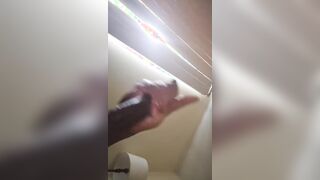 Greased rock-hard big black cock