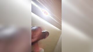 Greased rock-hard big black cock