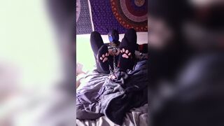 Self restrain bondage chains leash cangue anal invasion ass-plug massager puppy have fun socks soles mask