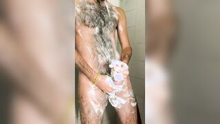 146_ a unshaved Mexican hairy man takes a super-naughty douche