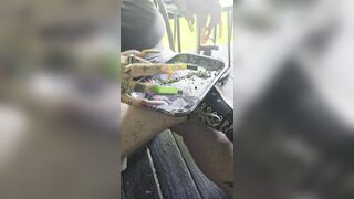 Piggy messing with Marijuana