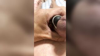getting off Selfie getting off Patience mayo leaks from the peak of the manmeat from close range Yam-sized shaft guy climax flick fapping with a plaything homosexual