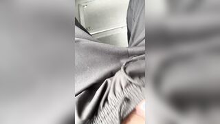 Public nakedness. Frolicking with my shaft in a bus