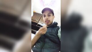 Onanism of a fellow with a humungous beef whistle