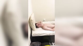 Youngster doing what his tormentor told: spunking in the hatch