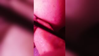 Plumb myself in cock-squeezing backside