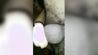 Enjoy screwing my pocket labia with butt-plug in my bum