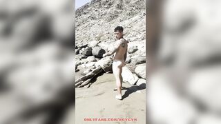 My HEFTY DICK EXHIBITION in the PUBLIC BEACH