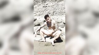 My HEFTY DICK EXHIBITION in the PUBLIC BEACH