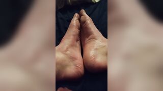 Schlong and soles lubricated