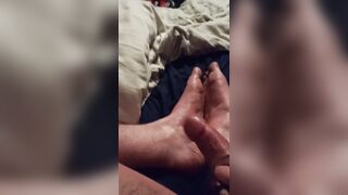 Schlong and soles lubricated