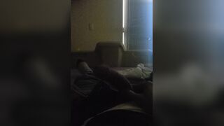 Fast hand-job in the Medical center Couch