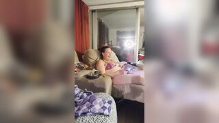 Point of view Cougar Frolicking Fortnite In Her Observe Thru Undergarments