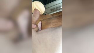 Ample milky in faux taut