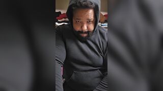 Bearded Hefty Wolf Hammers His Pipe Thru Pajama Trousers