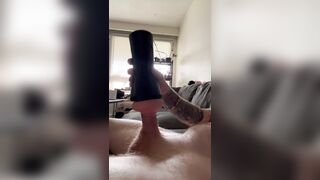 Solo masculine pulverizes fleshlight then ends with good-sized jizz shot
