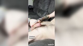 ALL THAT JUST FROM RUBBING IT. WANT TO COME PET IT. ERUPT JIZZ