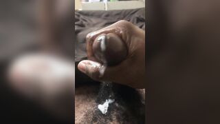 White pearly BIG BLACK COCK Jizm Compilation