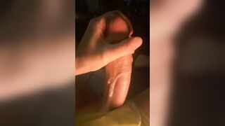 First-timer Wanking Ample Hard-on and Bellowing Leads to Ginormous Cum-shot