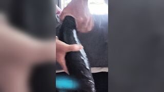 Mr Hankey -- Haunt 2XL day one. I thought Id get it deeper. I did ok. Eyes greedier that crevasse