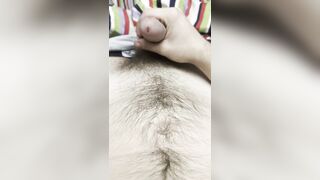 Super-naughty Dude In Grey Lingerie Stroking Off Until jizz flow with Bellow