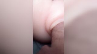 Sizzling point of view yam-sized manmeat nail