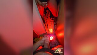 I get so super-naughty in the morning meaty cum-shot by my crimson light and smartphone light point of view everyday