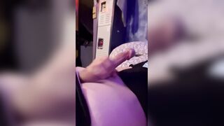 Masturbating on some tramps sofa